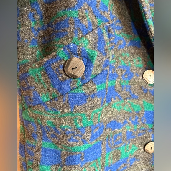 Vintage Abstract Long Coat - Picture 5 of 8